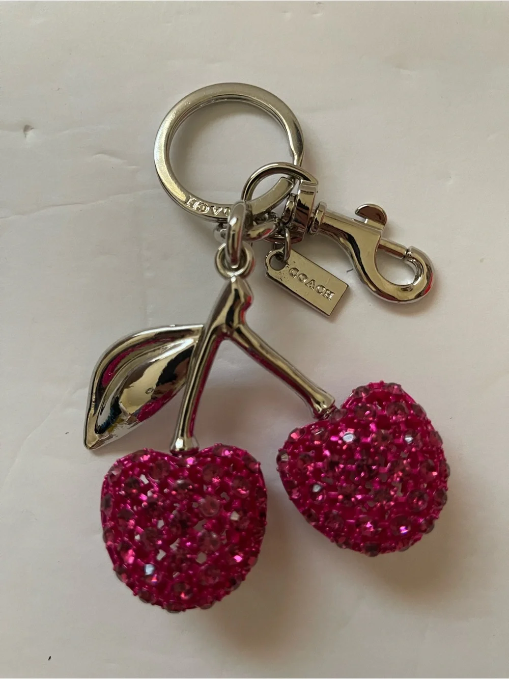 COACH Crystal Cherry Keychain/Bag Charm - NWOT **
